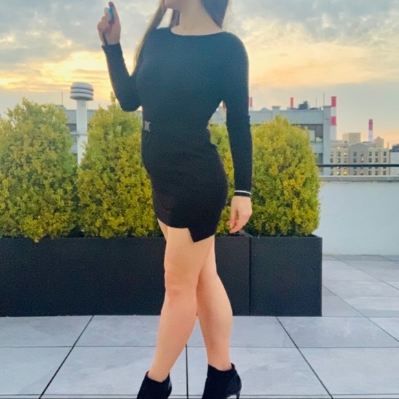 COS Wool Black Little Slim Skinny Bodycon Dress - Picture 5 of 16